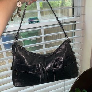 Fossil croc embossed leather shoulder bag